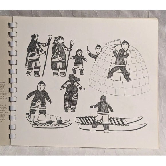 1976 Inuit Calendar Planner Settlements Habitations Artist Engagement Canada Vtg - Picture 6 of 14